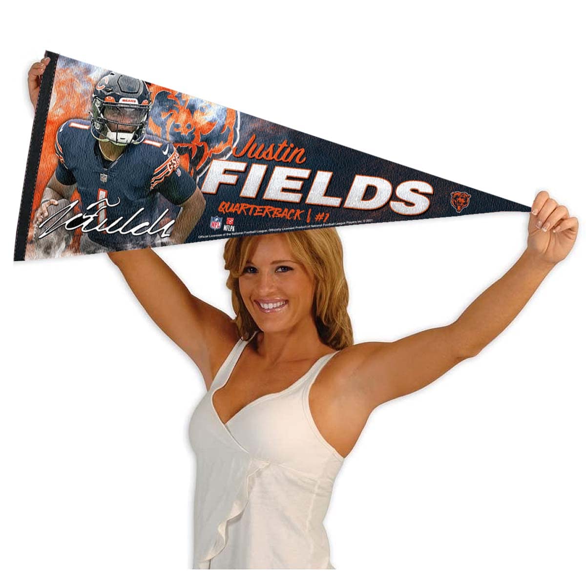 WinCraft Chicago Bears Fields Pennant Banner Flag - Sports Collectibles, Sports Memorabilia, Sports Fan Shop, Sports Gifts