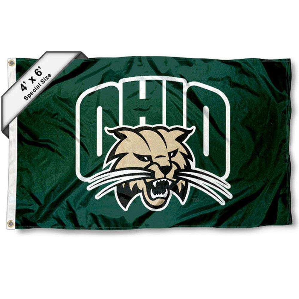 College Flags & Banners Co. Ohio Bobcats 4 ft x 6 ft Flag - Sports Collectibles, Sports Memorabilia, Sports Fan Shop, Sports Gifts