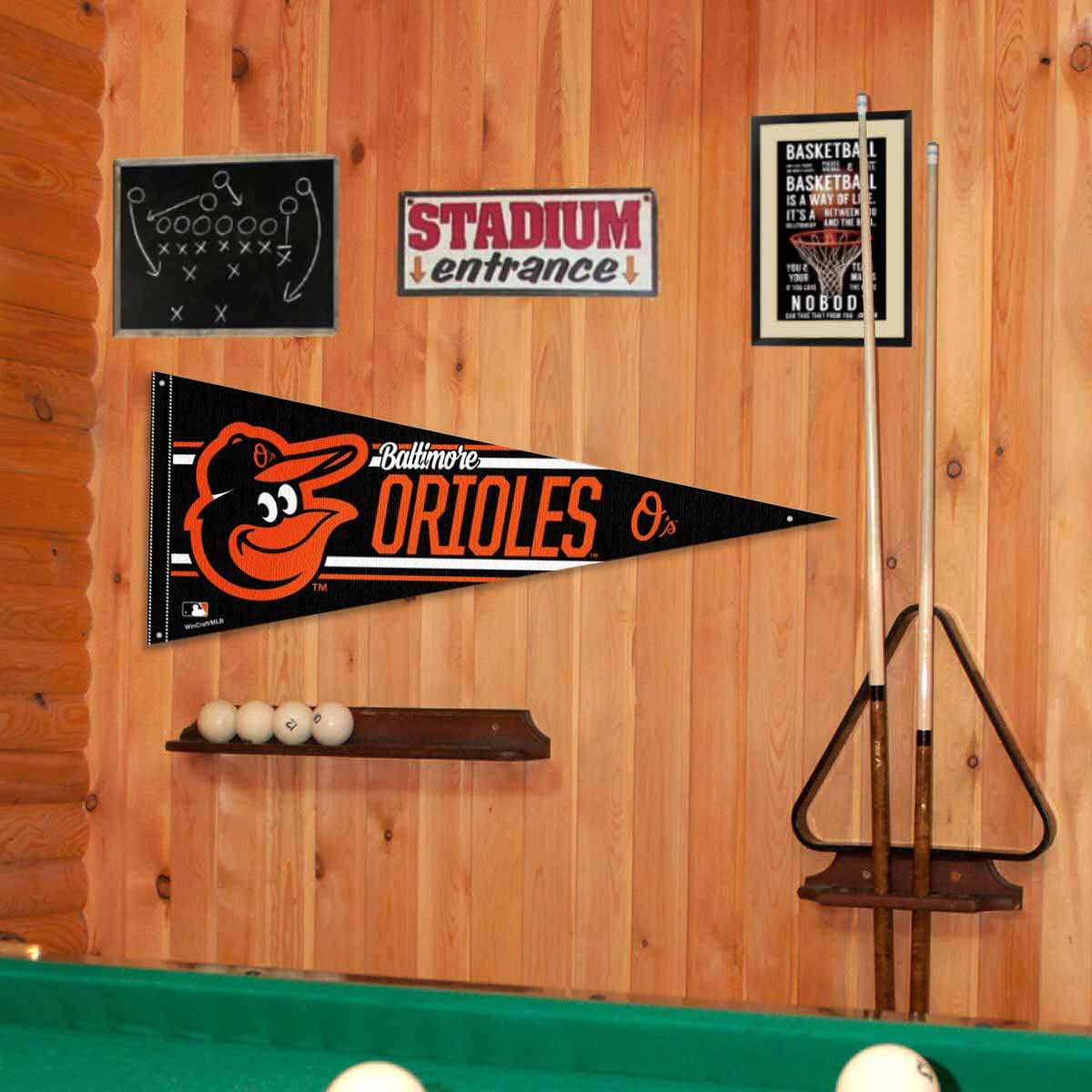 Baltimore Orioles Pennant Banner and Wall Tack Pads - Sports Collectibles, Sports Memorabilia, Sports Fan Shop, Sports Gifts