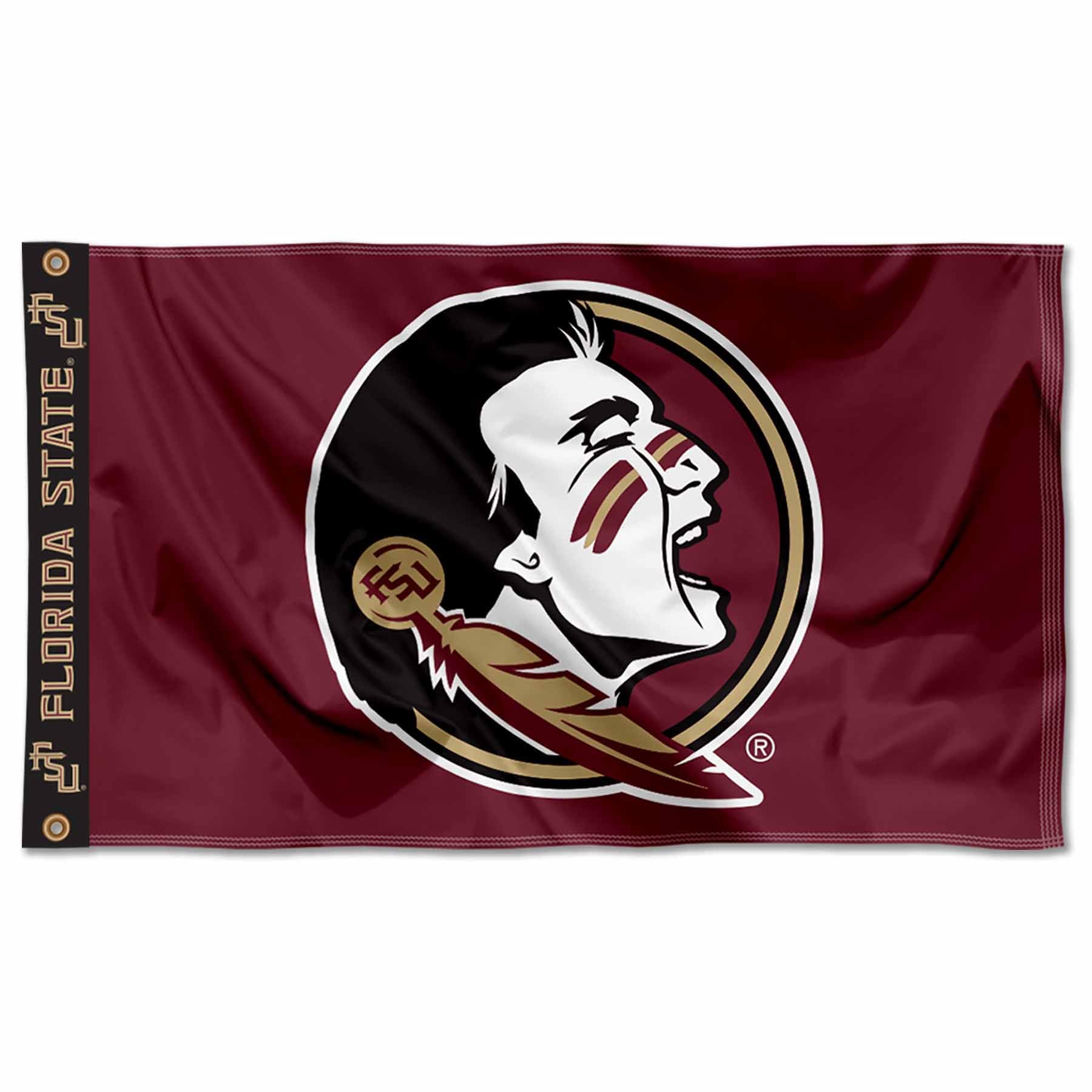 College Flags & Banners Co. Florida State FSU Noles Printed Header 3x5 Foot Banner Flag - Sports Collectibles, Sports Memorabilia, Sports Fan Shop, Sports Gifts