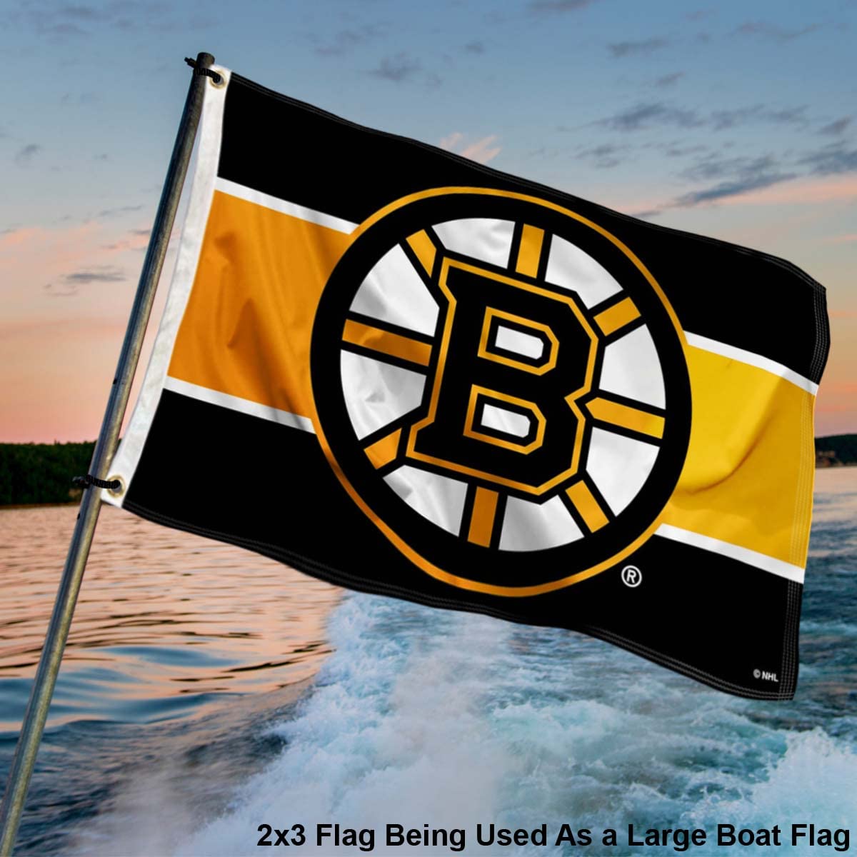 WinCraft Boston Bruins Small 2x3 Foot Banner Flag - Sports Collectibles, Sports Memorabilia, Sports Fan Shop, Sports Gifts