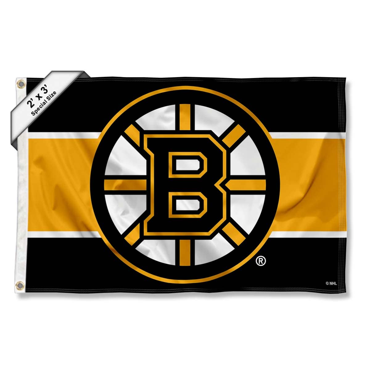 WinCraft Boston Bruins Small 2x3 Foot Banner Flag - Sports Collectibles, Sports Memorabilia, Sports Fan Shop, Sports Gifts