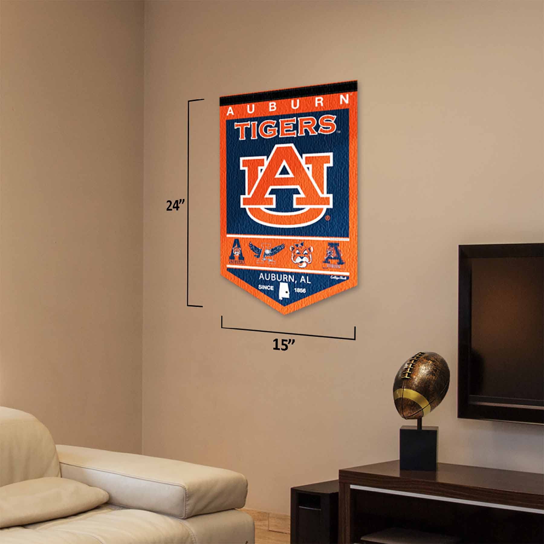 College Flags & Banners Co. Auburn Heritage History Banner Pennant - Sports Collectibles, Sports Memorabilia, Sports Fan Shop, Sports Gifts