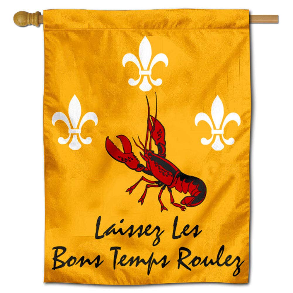 Sports Flags Pennants Company Let The Good Times Roll Double Sided House Flag Laisser les bons Temps Rouler - Sports Collectibles, Sports Memorabilia, Sports Fan Shop, Sports Gifts