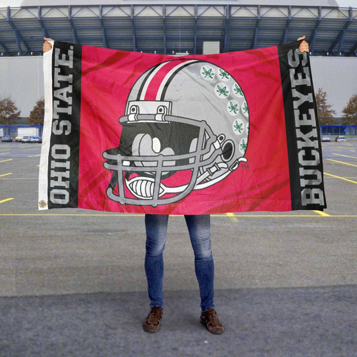 College Flags & Banners Co. Ohio State Buckeyes Football Helmet Flag - Sports Collectibles, Sports Memorabilia, Sports Fan Shop, Sports Gifts