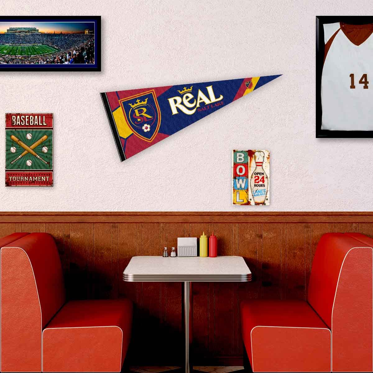 WinCraft Real Salt Lake Pennant Flag Banner - Sports Collectibles, Sports Memorabilia, Sports Fan Shop, Sports Gifts