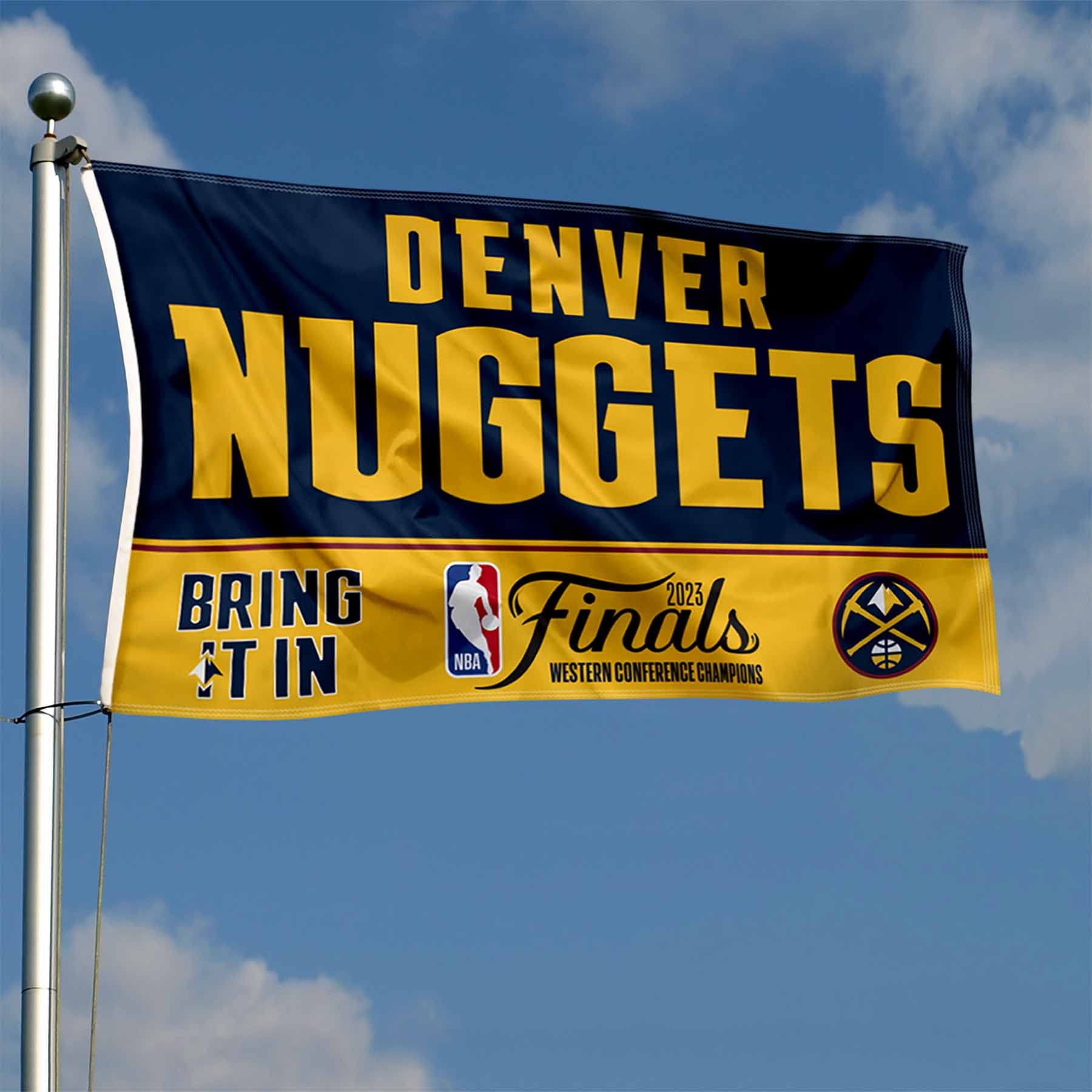 WinCraft Denver Nuggets 2023 Finals Bound Championship Banner Flag - Sports Collectibles, Sports Memorabilia, Sports Fan Shop, Sports Gifts