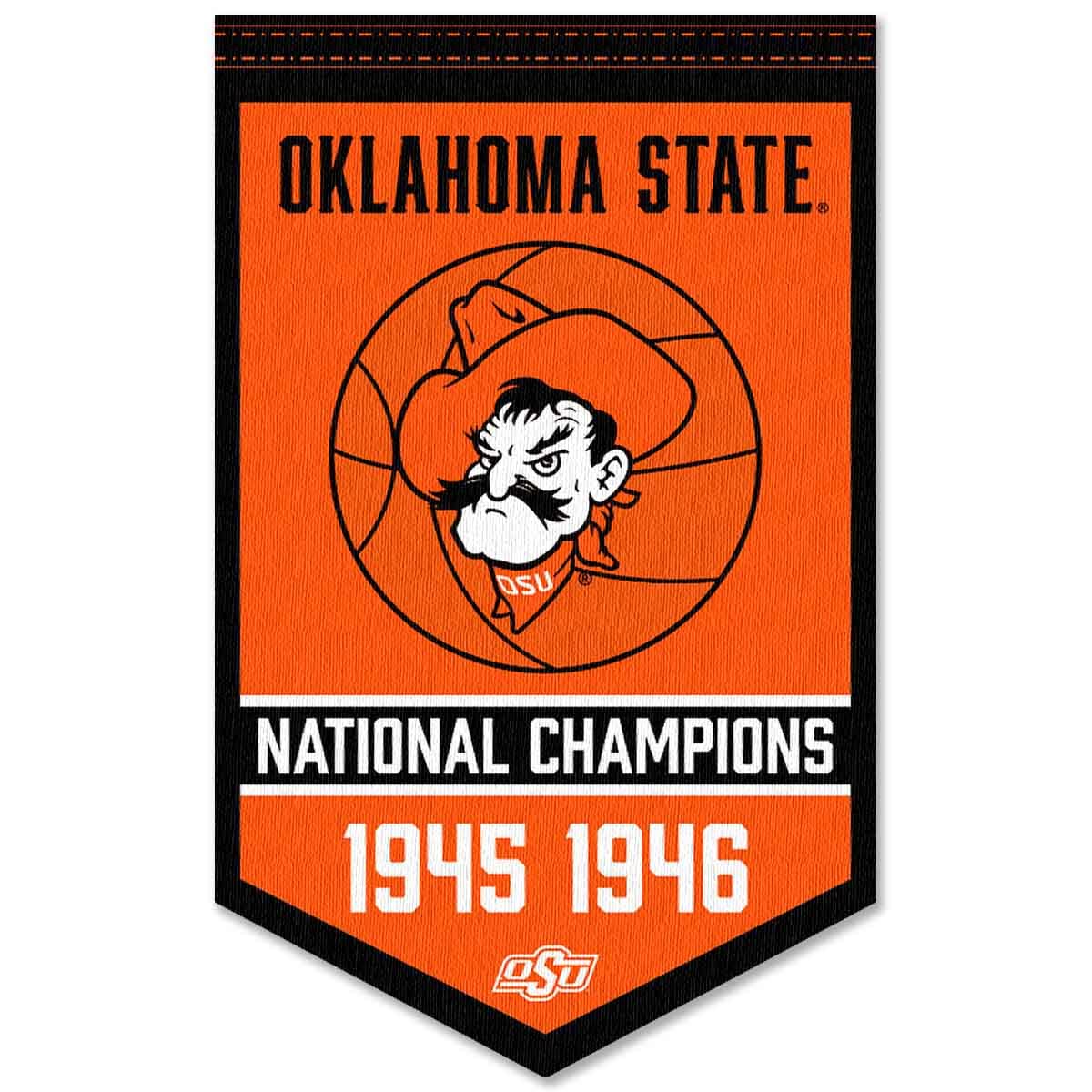 Oklahoma State Cowboys Basketball National Champions Banner - Sports Collectibles, Sports Memorabilia, Sports Fan Shop, Sports Gifts