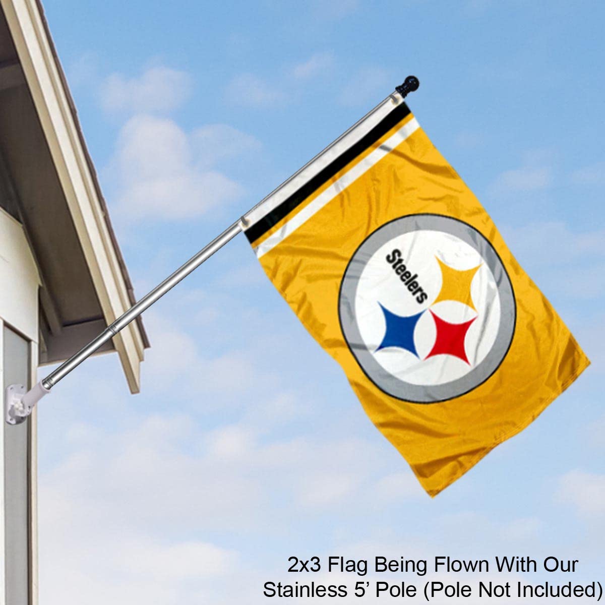 WinCraft Pittsburgh Steelers 2x3 Feet Flag - Sports Collectibles, Sports Memorabilia, Sports Fan Shop, Sports Gifts