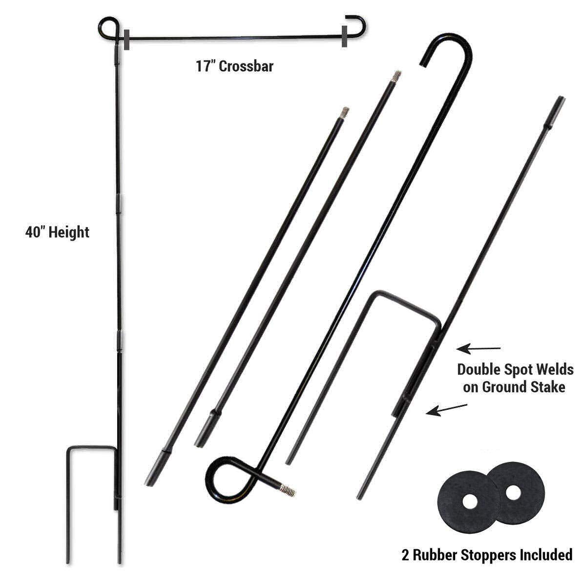 College Flags & Banners Co. Bowling Green State University Garden Flag and USA Flag Stand Pole Holder Set - Sports Collectibles, Sports Memorabilia, Sports Fan Shop, Sports Gifts