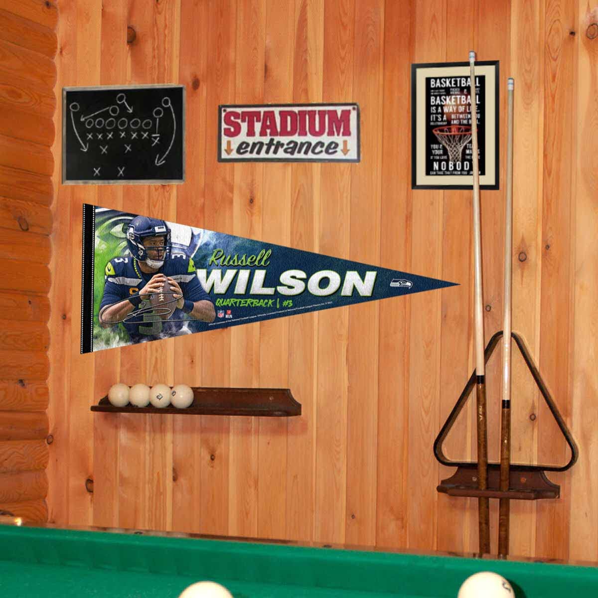 Seattle Seahawks Wilson Pennant Banner Flag - Sports Collectibles, Sports Memorabilia, Sports Fan Shop, Sports Gifts