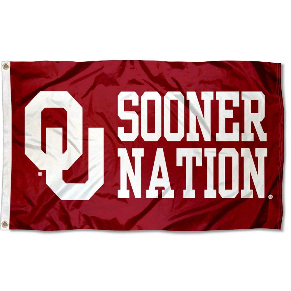 College Flags & Banners Co. Sooner Nation and USA Flag 3x5 Set - Sports Collectibles, Sports Memorabilia, Sports Fan Shop, Sports Gifts
