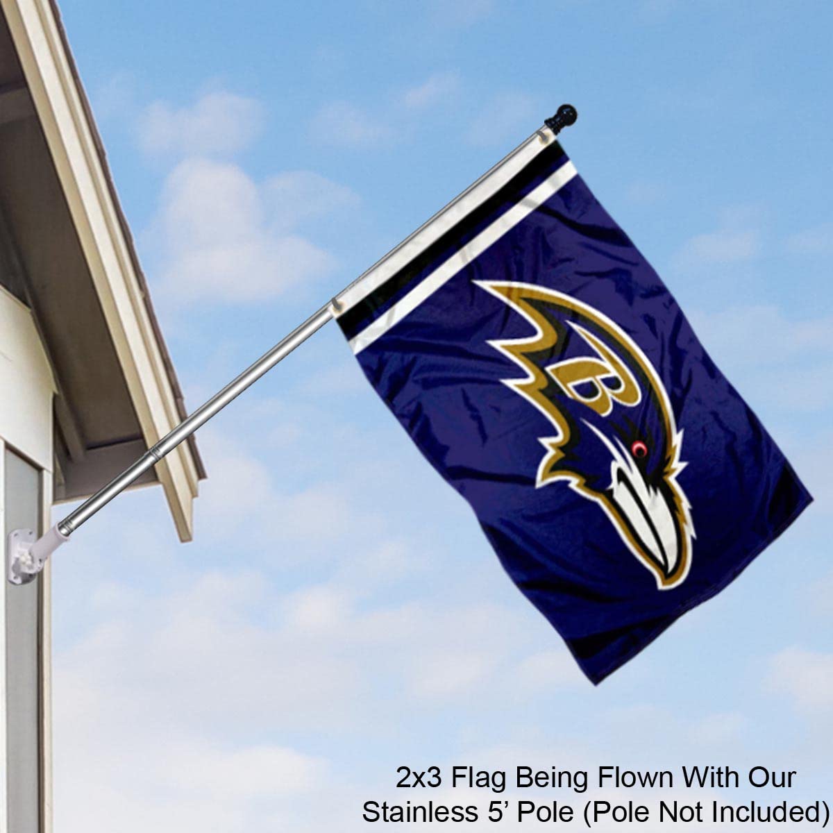 WinCraft Baltimore Ravens 2x3 Feet Flag - Sports Collectibles, Sports Memorabilia, Sports Fan Shop, Sports Gifts
