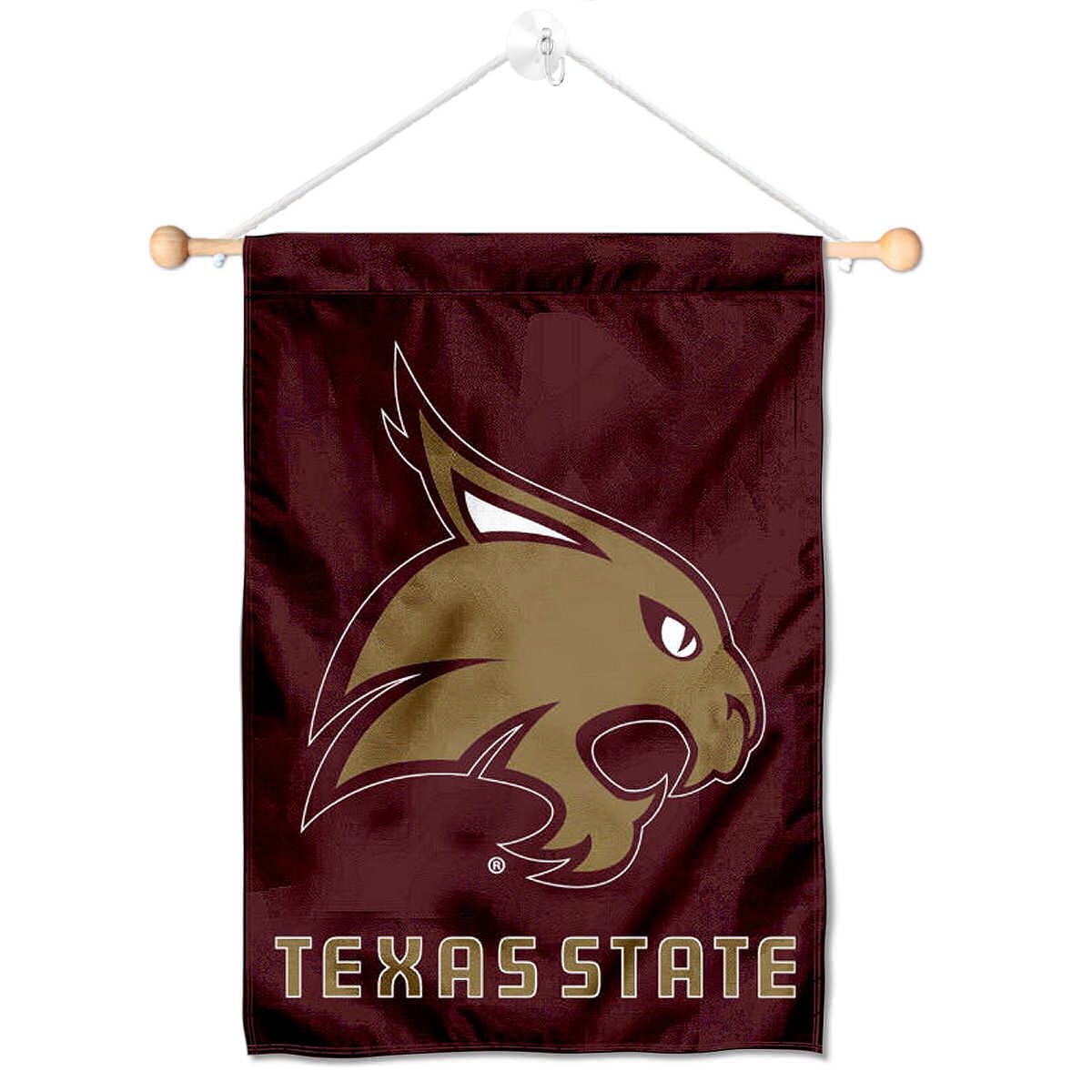 Texas State Bobcats Banner for Windows Doors and Walls - Sports Collectibles, Sports Memorabilia, Sports Fan Shop, Sports Gifts