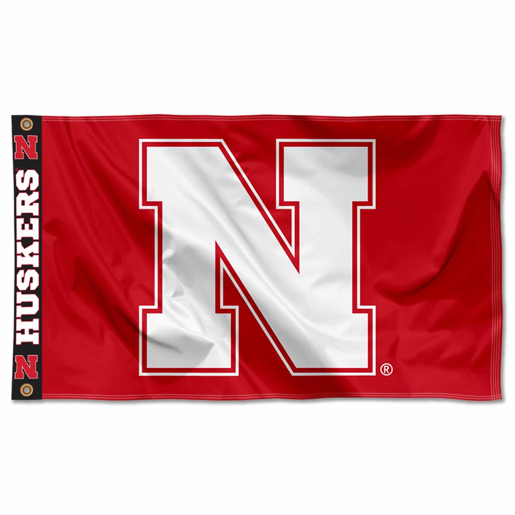 College Flags & Banners Co. Nebraska Cornhuskers Printed Header 3x5 Foot Banner Flag - Sports Collectibles, Sports Memorabilia, Sports Fan Shop, Sports Gifts