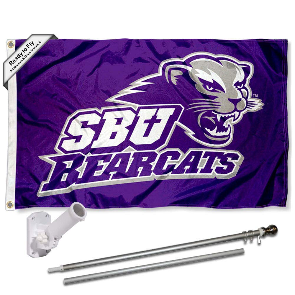 College Flags & Banners Co. Southwest Baptist University Flag and Pole Bracket Mount Bundle - Sports Collectibles, Sports Memorabilia, Sports Fan Shop, Sports Gifts