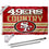 WinCraft San Francisco 49ers Country Flag Pole and Bracket Mount Kit - Sports Collectibles, Sports Memorabilia, Sports Fan Shop, Sports Gifts