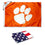 College Flags & Banners Co. Clemson Small 2'x3' Flag and USA 3x5 Flag Set - Sports Collectibles, Sports Memorabilia, Sports Fan Shop, Sports Gifts
