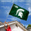 College Flags & Banners Co. Michigan State Spartans Big Ten Flag with Pole and Bracket Complete Set - Sports Collectibles, Sports Memorabilia, Sports Fan Shop, Sports Gifts