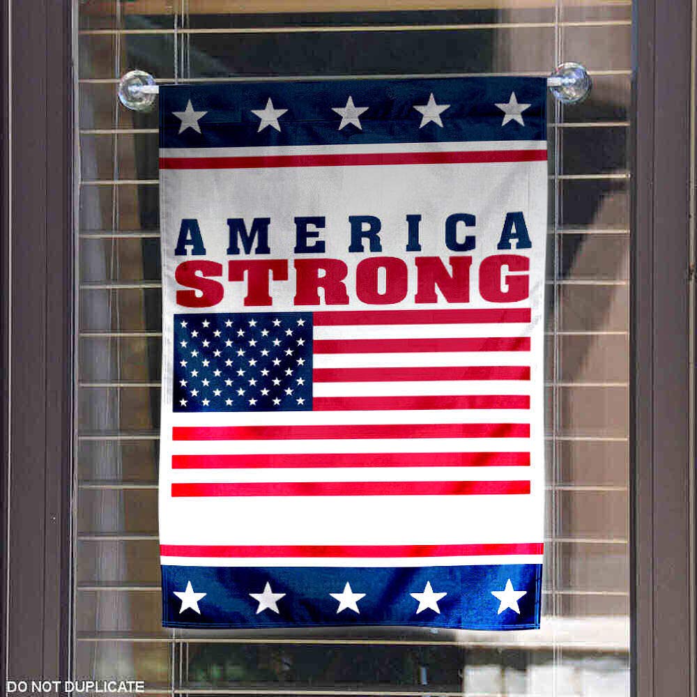 Sports Flags Pennants Company America Strong USA Garden Flag - Sports Collectibles, Sports Memorabilia, Sports Fan Shop, Sports Gifts