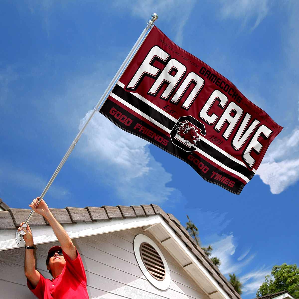 South Carolina Gamecocks Fan Man Cave Banner Flag - Sports Collectibles, Sports Memorabilia, Sports Fan Shop, Sports Gifts