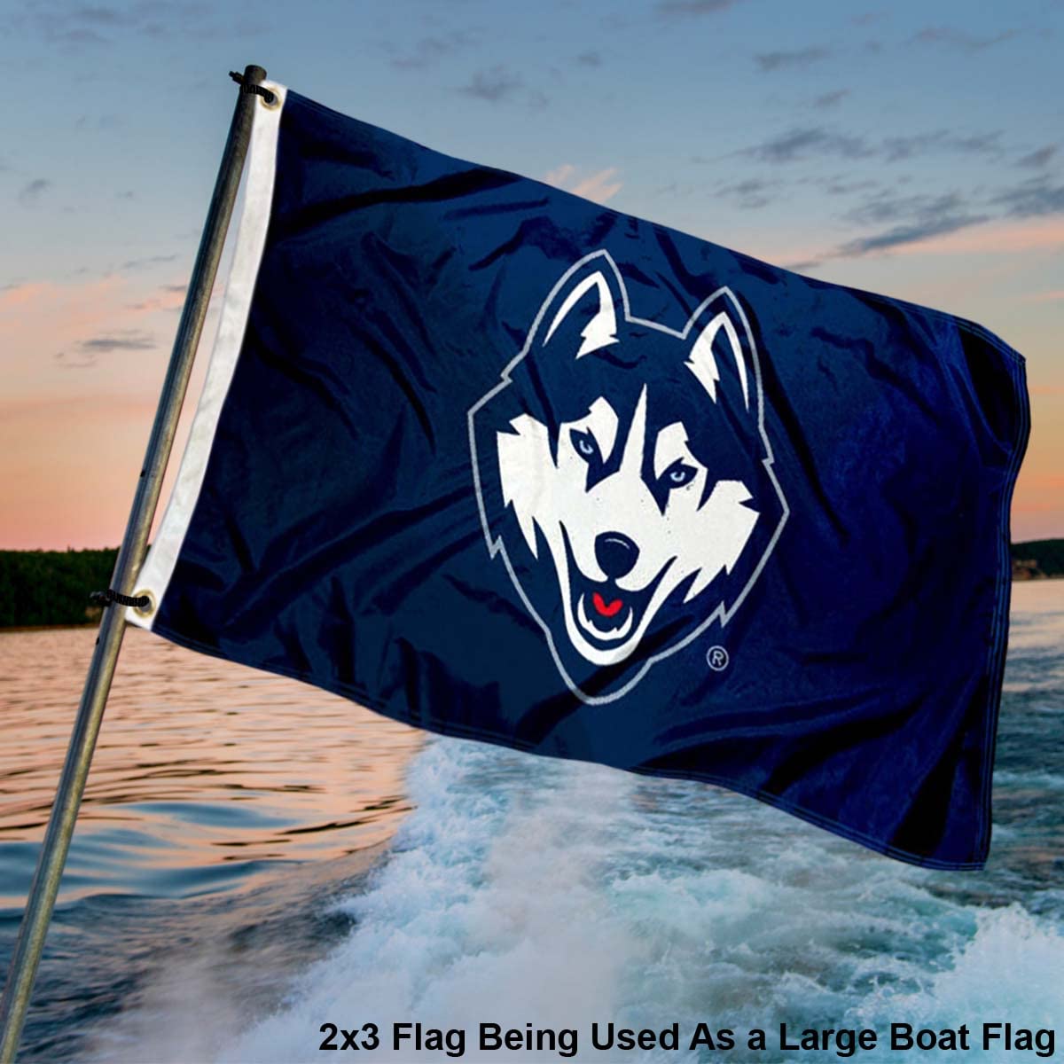College Flags & Banners Co. Connecticut Huskies 2x3 Foot Flag - Sports Collectibles, Sports Memorabilia, Sports Fan Shop, Sports Gifts