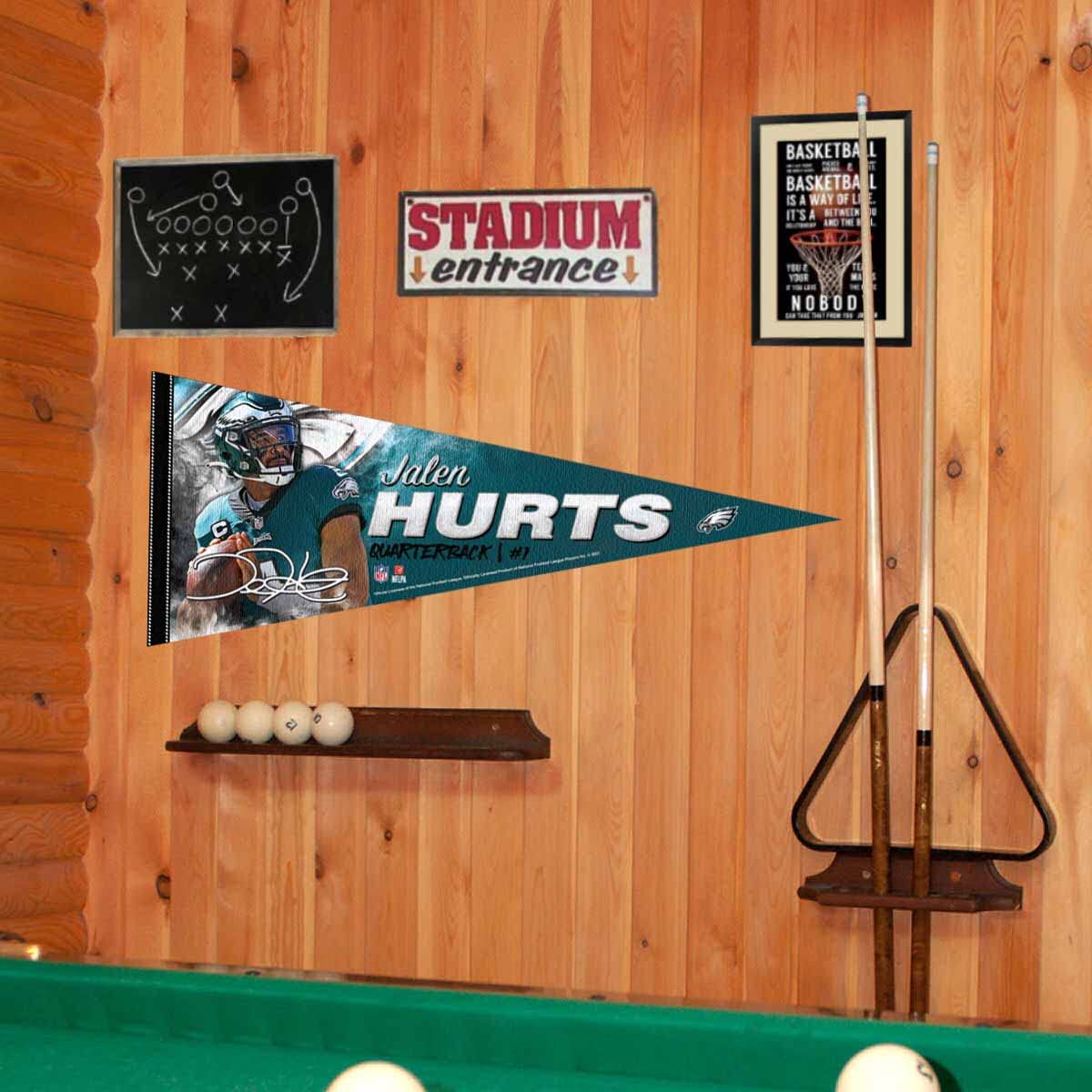 WinCraft Philadelphia Eagles Hurtz Pennant Banner Flag - Sports Collectibles, Sports Memorabilia, Sports Fan Shop, Sports Gifts