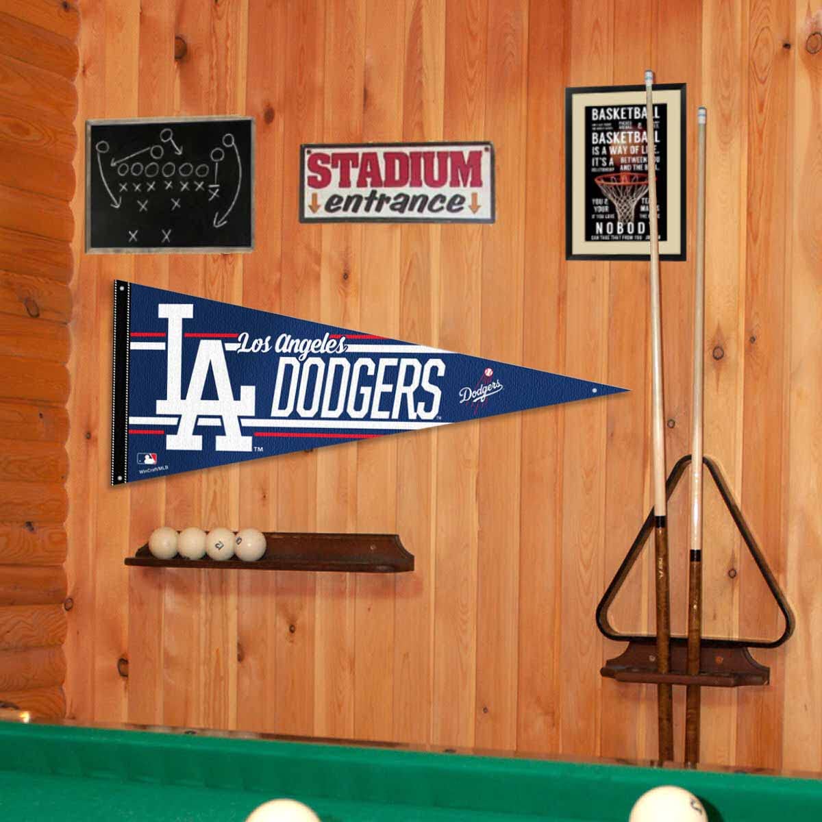 Los Angeles Dodgers Pennant Banner and Wall Tack Pads - Sports Collectibles, Sports Memorabilia, Sports Fan Shop, Sports Gifts