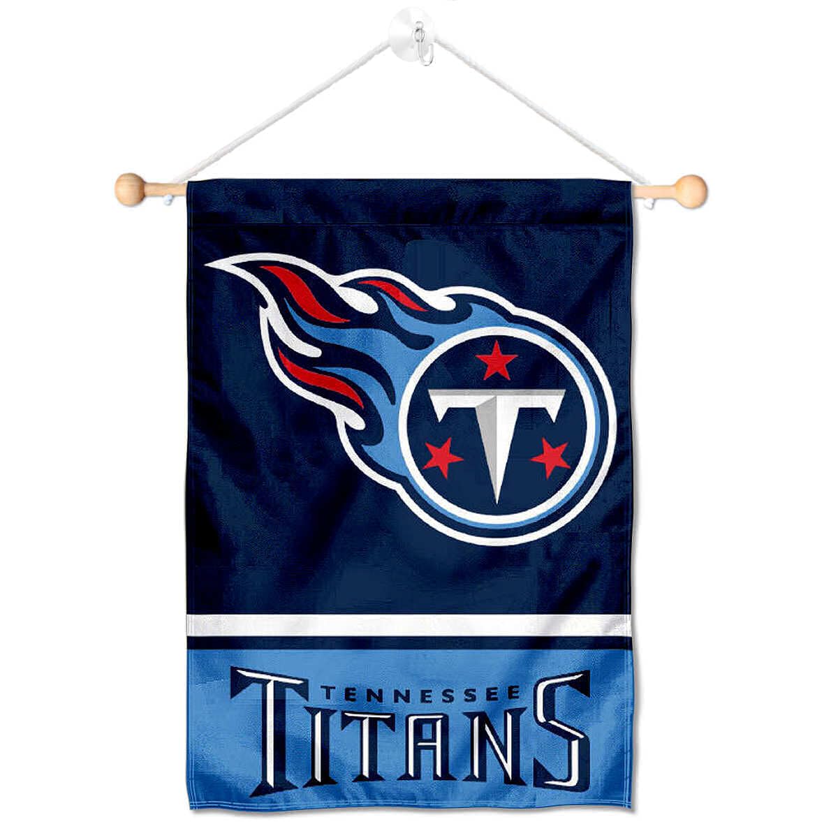 Tennessee Titans Banner Window Wall Hanging Flag with Suction Cup - Sports Collectibles, Sports Memorabilia, Sports Fan Shop, Sports Gifts