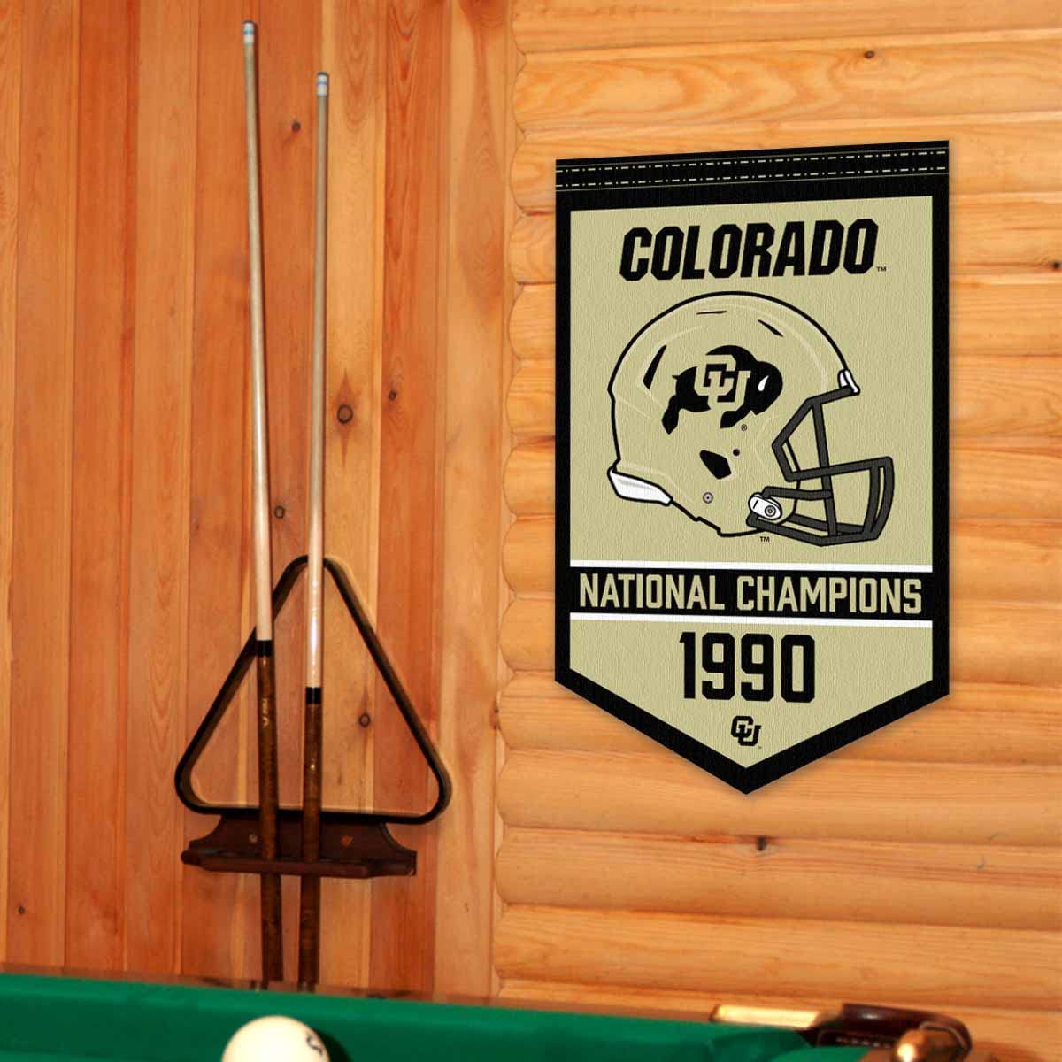 College Flags & Banners Co. Colorado Buffaloes Football National Champions Felt Banner - Sports Collectibles, Sports Memorabilia, Sports Fan Shop, Sports Gifts