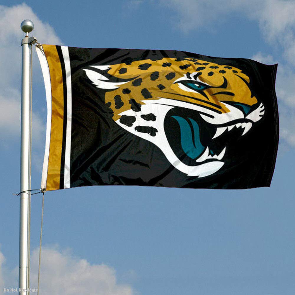 WinCraft Jacksonville Jaguars 4 ft x 6 ft Foot Flag - Sports Collectibles, Sports Memorabilia, Sports Fan Shop, Sports Gifts