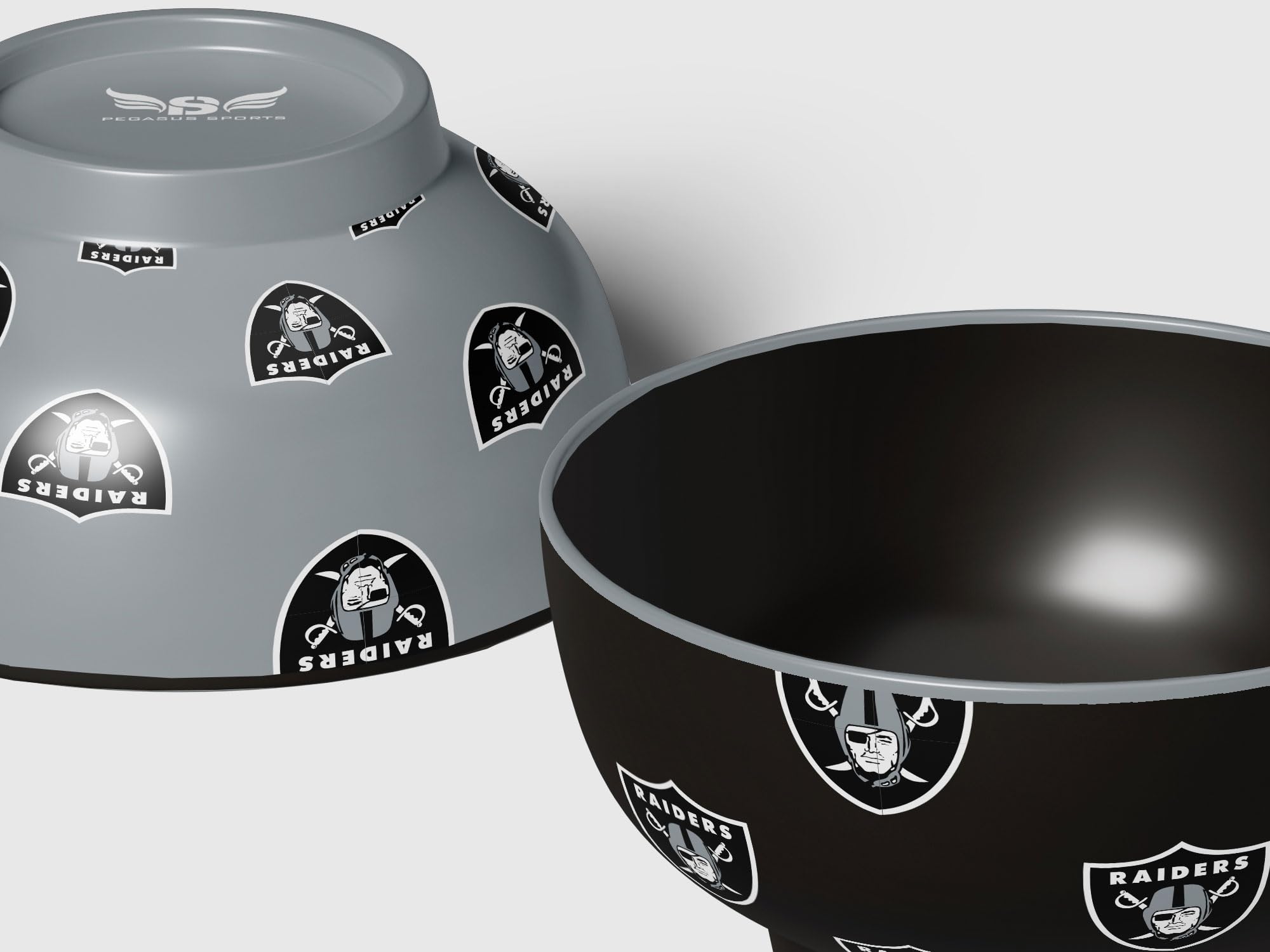 Pegasus Sports NFL Las Vegas Raiders Home and Away 2 Pack Serving Bowls - Sports Gifts, Sports Memorabilia, Sports Collectibles, Fan Shop