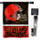 WinCraft Browns Banner House Flag and 5 Foot Flagpole Set - Sports Collectibles, Sports Memorabilia, Sports Fan Shop, Sports Gifts