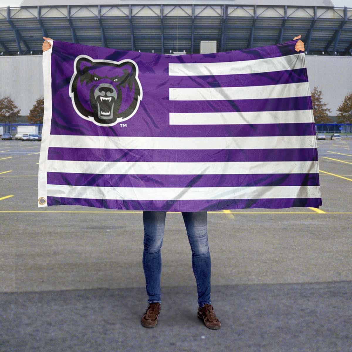 College Flags & Banners Co. Central Arkansas Bears Stars and Stripes Nation Flag - Sports Collectibles, Sports Memorabilia, Sports Fan Shop, Sports Gifts