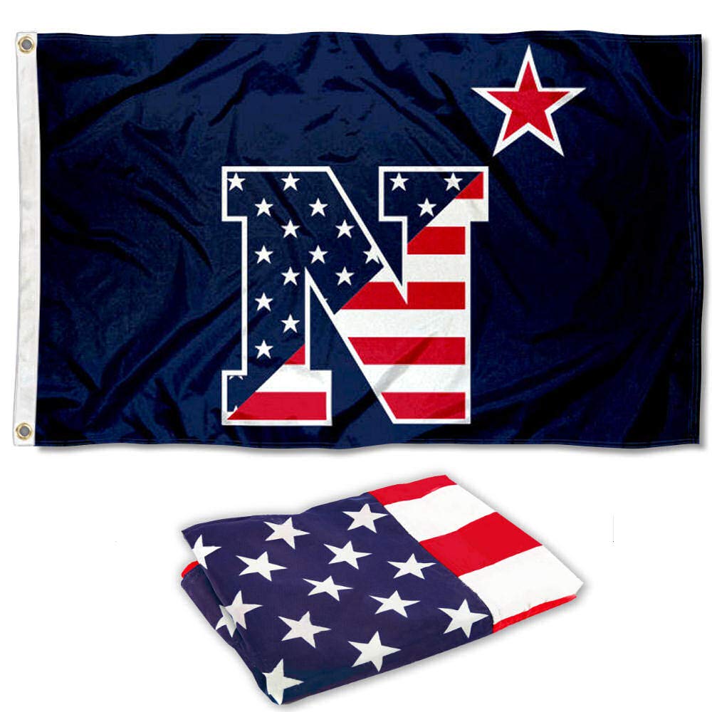 College Flags & Banners Co. US Navy Patriotic Logo Flag and USA 3x5 Flag Set - Sports Collectibles, Sports Memorabilia, Sports Fan Shop, Sports Gifts