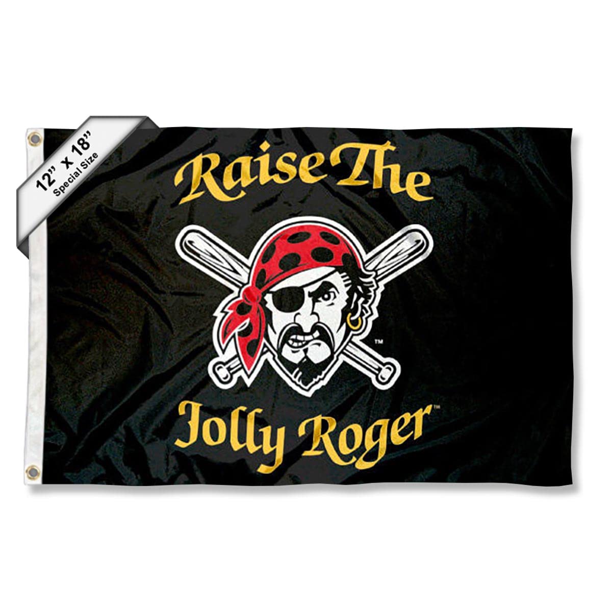 WinCraft Pittsburgh Pirates Boat and Golf Cart Flag - Sports Collectibles, Sports Memorabilia, Sports Fan Shop, Sports Gifts