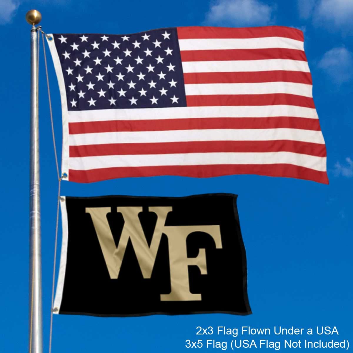 College Flags & Banners Co. Wake Forest Demon Deacons Small 2x3 Foot Flag - Sports Collectibles, Sports Memorabilia, Sports Fan Shop, Sports Gifts