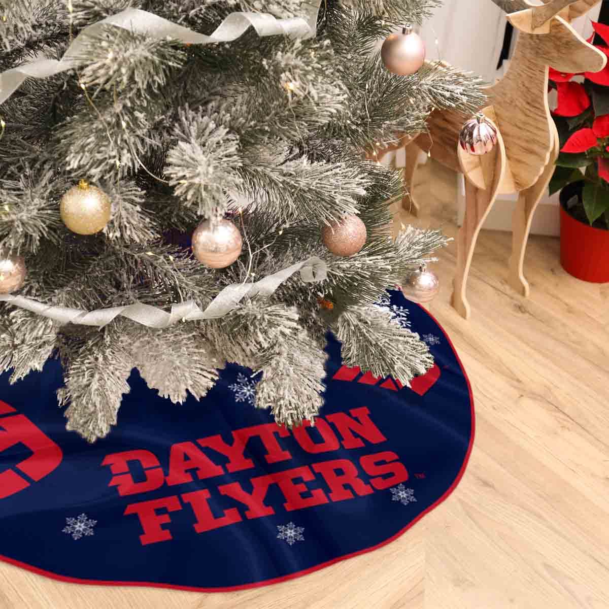 Dayton Flyers Christmas Tree Skirt Large Xmas Tree Collar Ornament - Sports Collectibles, Sports Memorabilia, Sports Fan Shop, Sports Gifts