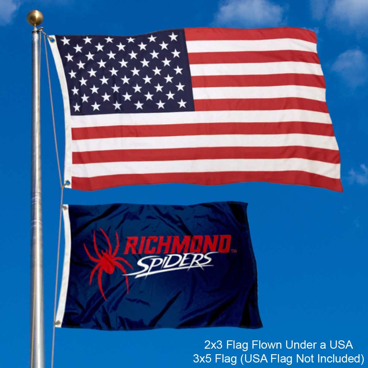 College Flags & Banners Co. Richmond Spiders 2x3 Foot Flag - Sports Collectibles, Sports Memorabilia, Sports Fan Shop, Sports Gifts