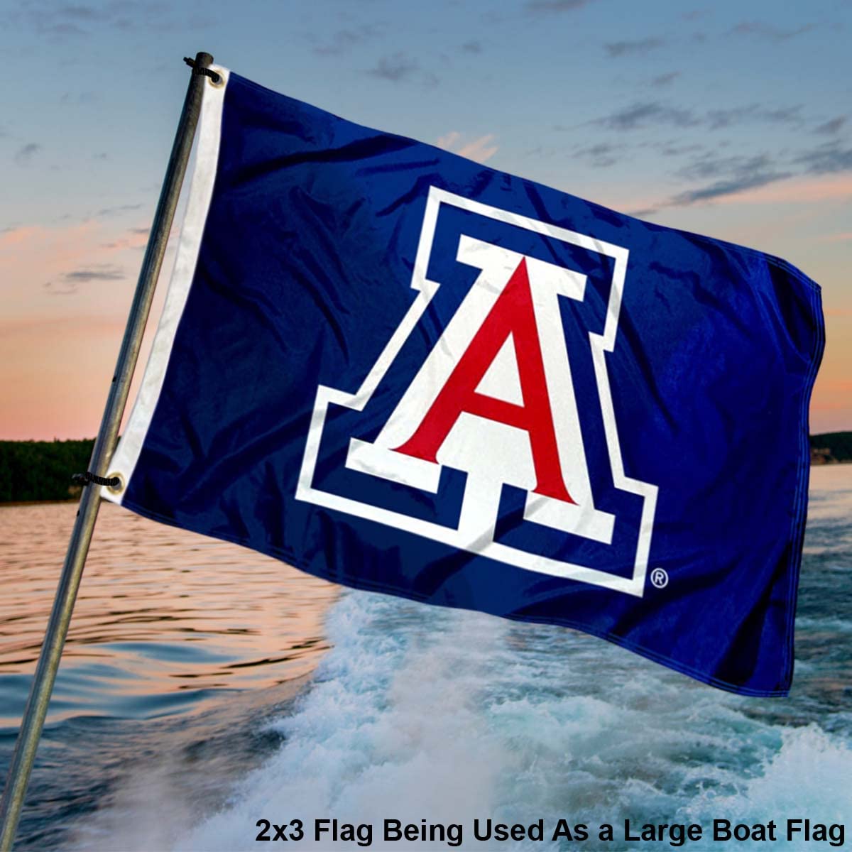 Arizona Wildcats Small 2'x3' Flag and USA 3x5 Flag Set - Sports Collectibles, Sports Memorabilia, Sports Fan Shop, Sports Gifts