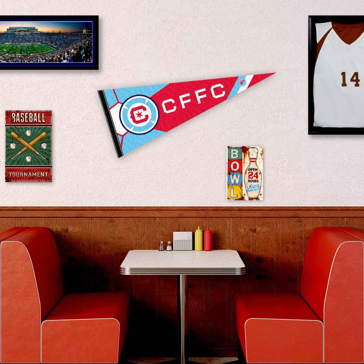 WinCraft Chicago Fire Pennant Flag Banner - Sports Collectibles, Sports Memorabilia, Sports Fan Shop, Sports Gifts