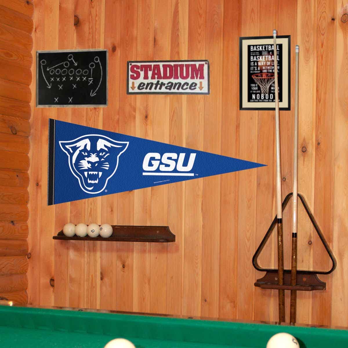 College Flags & Banners Co. Georgia State Panthers Pennant Full Size Felt - Sports Collectibles, Sports Memorabilia, Sports Fan Shop, Sports Gifts