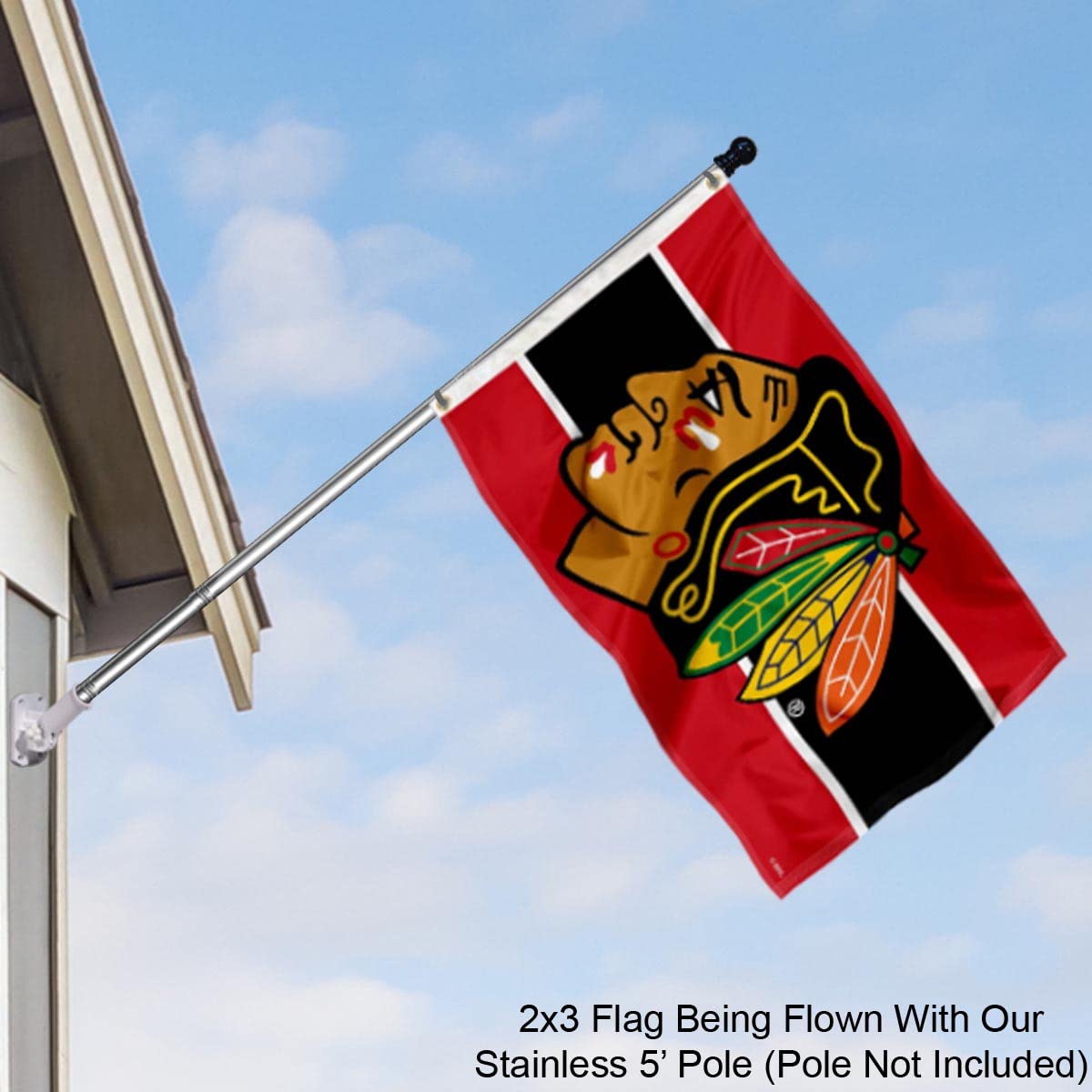 WinCraft Chicago Blackhawks Small 2x3 Foot Banner Flag - Sports Collectibles, Sports Memorabilia, Sports Fan Shop, Sports Gifts