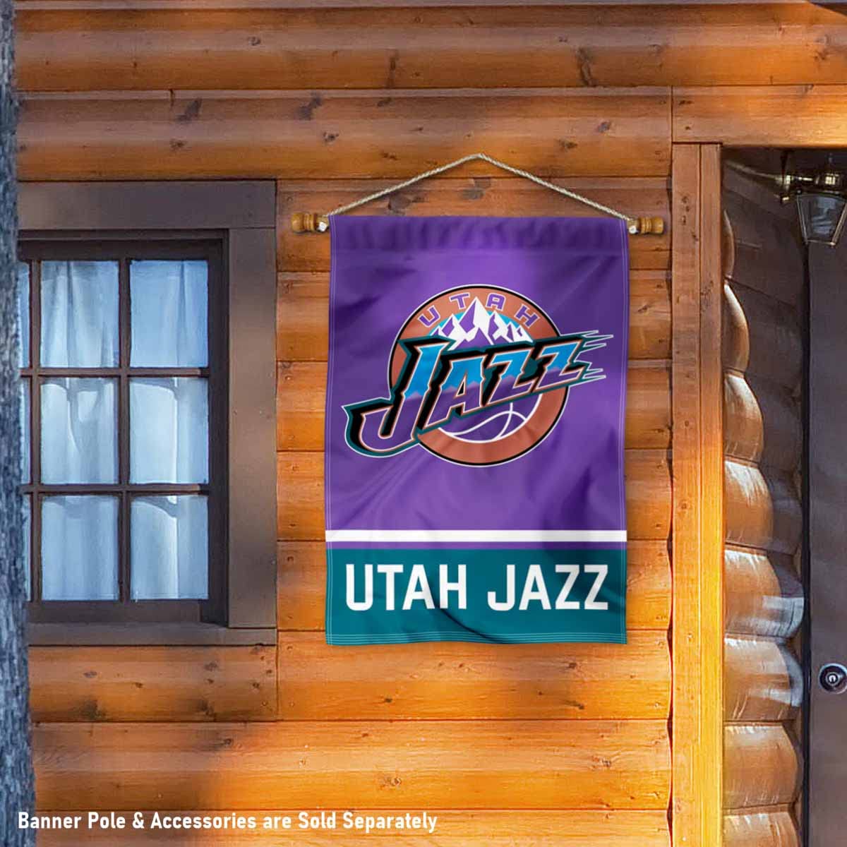 WinCraft Utah Jazz Purple Double Sided House Banner Flag - Sports Collectibles, Sports Memorabilia, Sports Fan Shop, Sports Gifts