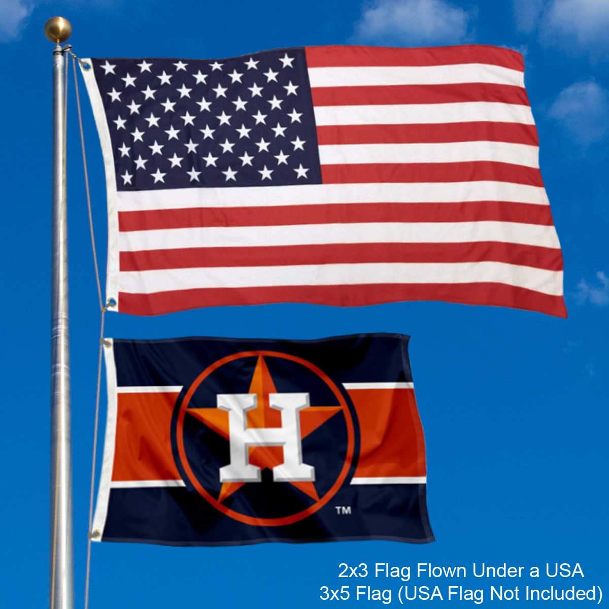 WinCraft Houston Astros 2x3 Foot Small Flag - Sports Collectibles, Sports Memorabilia, Sports Fan Shop, Sports Gifts