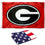College Flags & Banners Co. University of Georgia Polyester and USA Flag 3x5 Set - Sports Collectibles, Sports Memorabilia, Sports Fan Shop, Sports Gifts