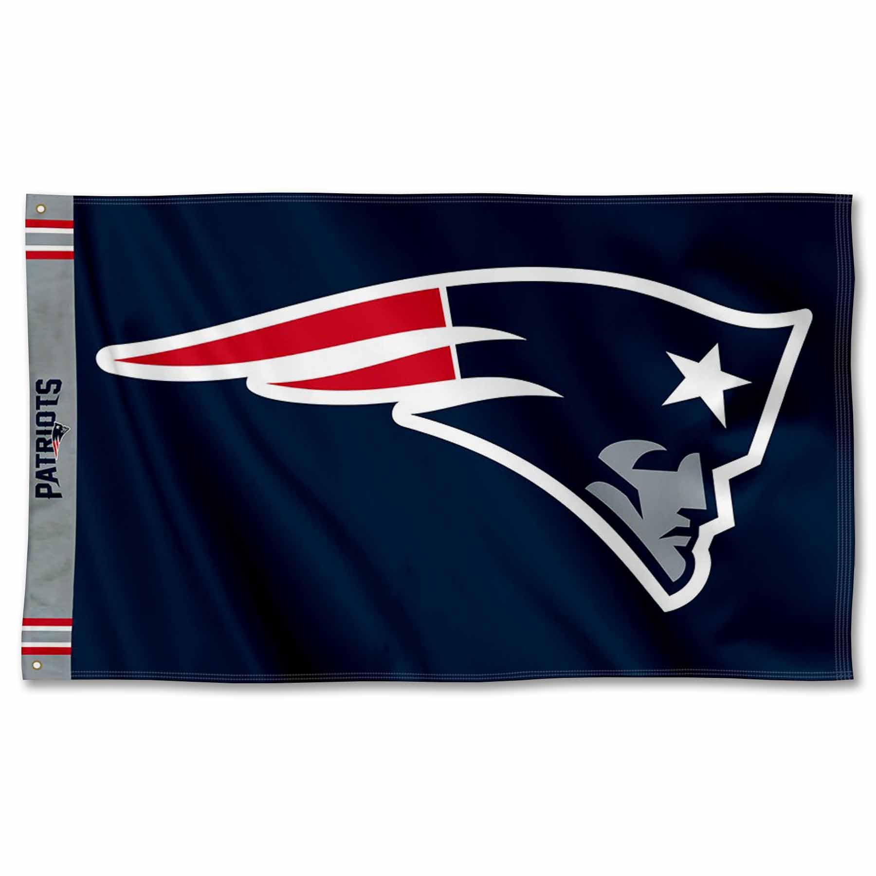 WinCraft New England Patriots Printed Header 3x5 Foot Banner Flag - Sports Collectibles, Sports Memorabilia, Sports Fan Shop, Sports Gifts