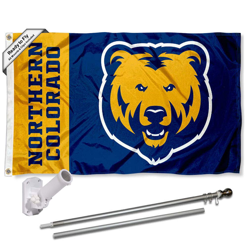 Northern Colorado Bears Flag and Pole Bracket Mount Bundle - Sports Collectibles, Sports Memorabilia, Sports Fan Shop, Sports Gifts