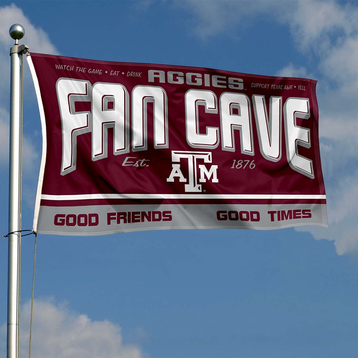 Texas A&M Aggies Fan Man Cave Banner Flag - Sports Collectibles, Sports Memorabilia, Sports Fan Shop, Sports Gifts