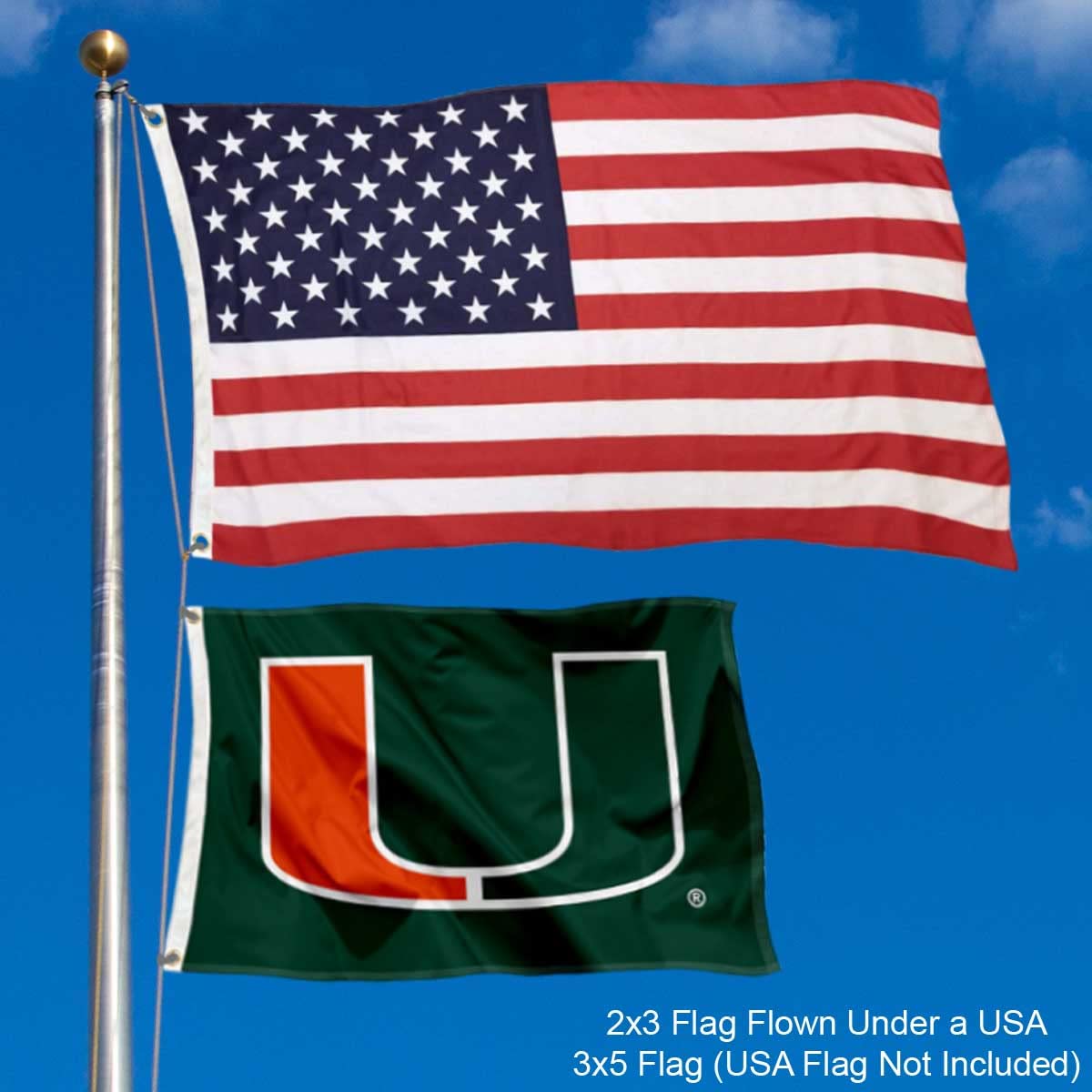 WinCraft Hurricanes Small 2x3 Foot Flag - Sports Collectibles, Sports Memorabilia, Sports Fan Shop, Sports Gifts